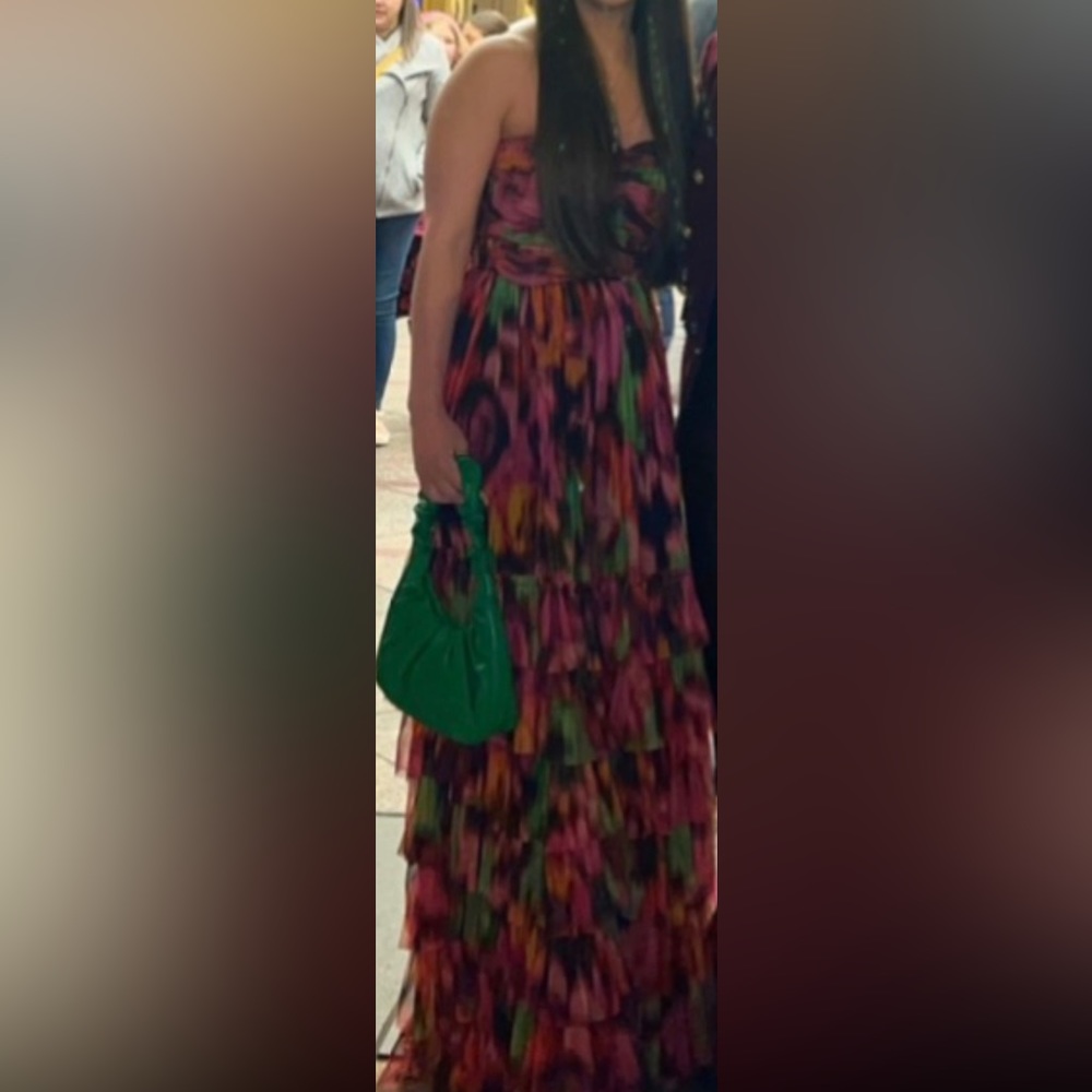 Nasty Gal Tulle Printed Maxi Dress
